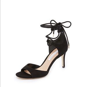 DVF Rimini Wrap Sandals black suede